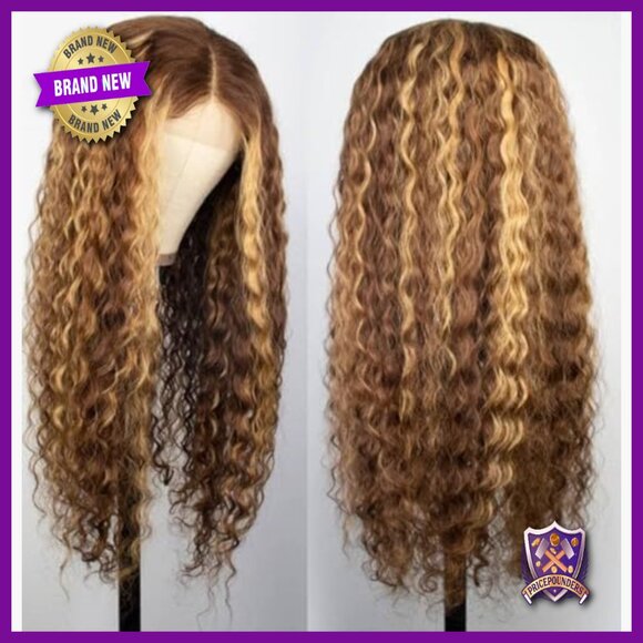 28-inch Human Hair Lace Front Wig, 180 Density Deep Wave, Glueless main image 6